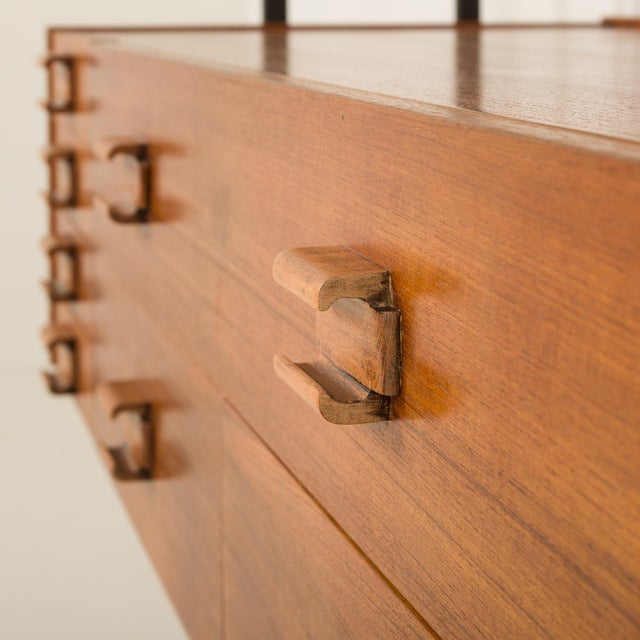 Black Italian Free Standing Shelving Unit with Drawers, 1970s For Sale - Image 8 of 12