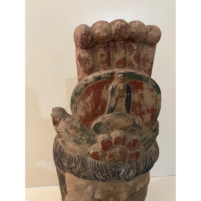 Vintage Large Wood Guanyin Sculpture For Sale In Miami - Image 6 of 11