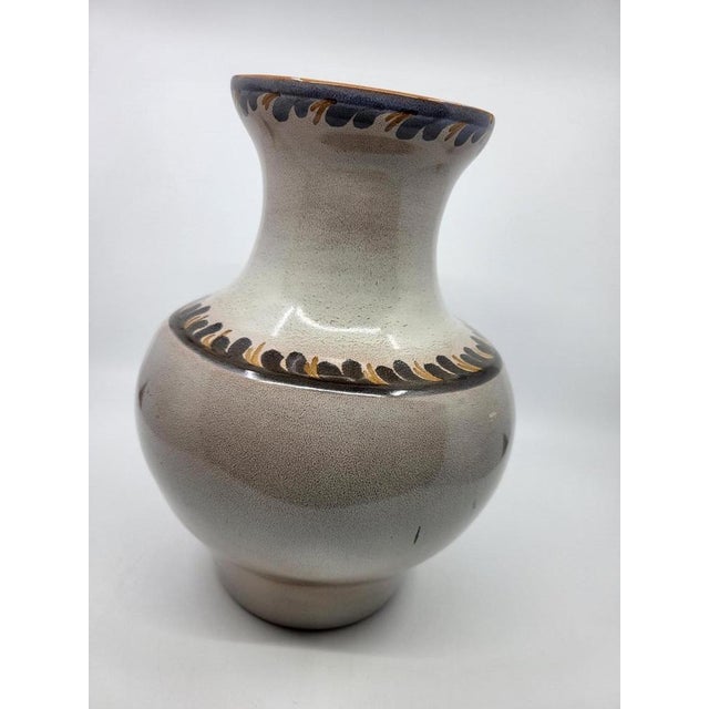 Ceramic Vintage Hand-Decorated Ceramic Pitcher by Jean De Lespinasse, 1950s For Sale - Image 7 of 14