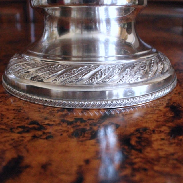 Pair English Silver Plate Campagna Urns- Champagne / Wine Coolers For Sale - Image 15 of 15