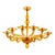 Italian Contemporary Amber Murano Style Glass Chandelier For Sale