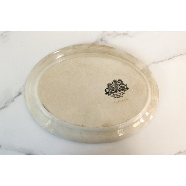 Farmhouse English John Meir. & Son Oval Ironstone Platter/Carmel Color For Sale - Image 3 of 6
