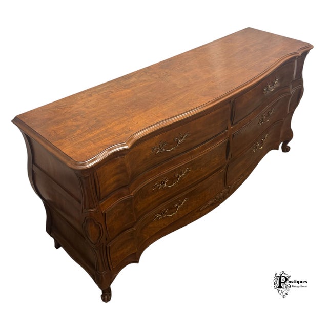 Vintage White Furniture French Provincial Style Mahogany Dresser For Sale In Greensboro - Image 6 of 11