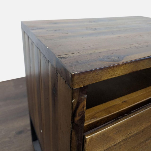 Brown Pair of West Elm Logan Nightstands For Sale - Image 8 of 11