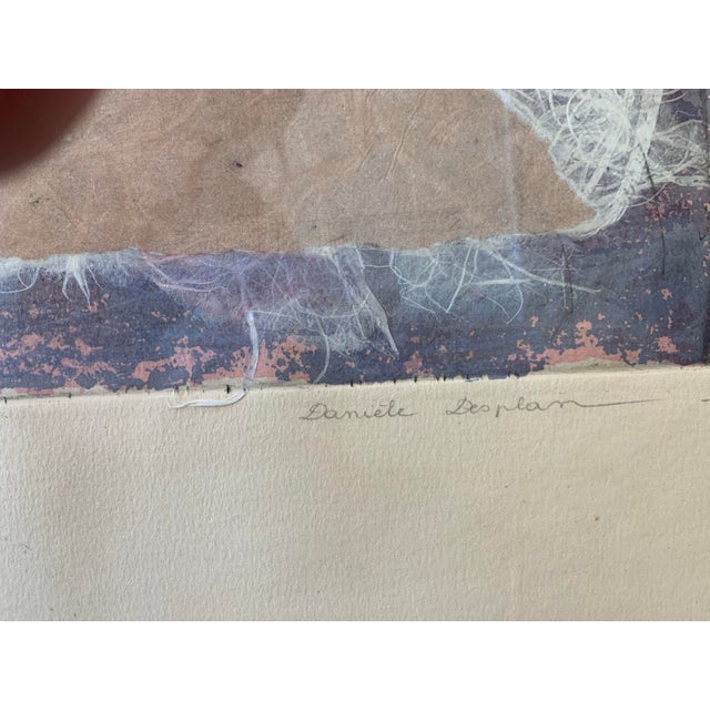 Danielle Desplan Signed Mixed Media Original Print, Framed For Sale - Image 9 of 10