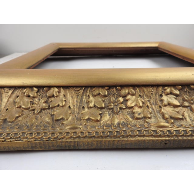 Antique Late 19th Century Ornate Giltwood Picture Frame For Sale In Seattle - Image 6 of 7