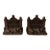 Antique Cast Iron Sleeping Dog Manor Gate Bookends (A Pair) For Sale