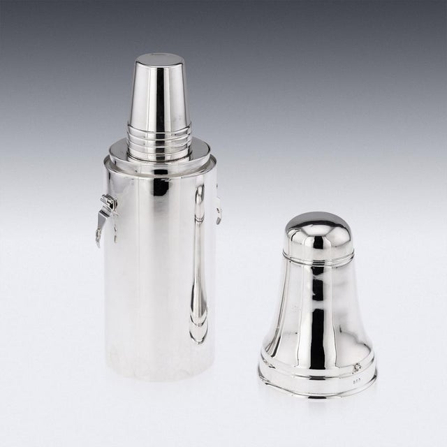20th Century British Silver Plated Cocktail Shaker from Beefeater Gin, 1930s For Sale - Image 4 of 13