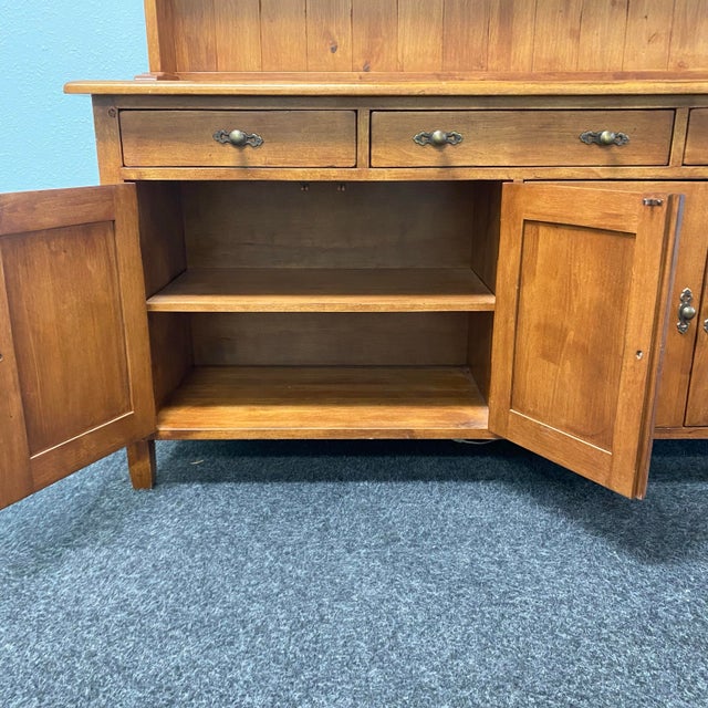 Traditional Beautiful Wood Sideboard Hutch Cupboard For Sale - Image 3 of 13