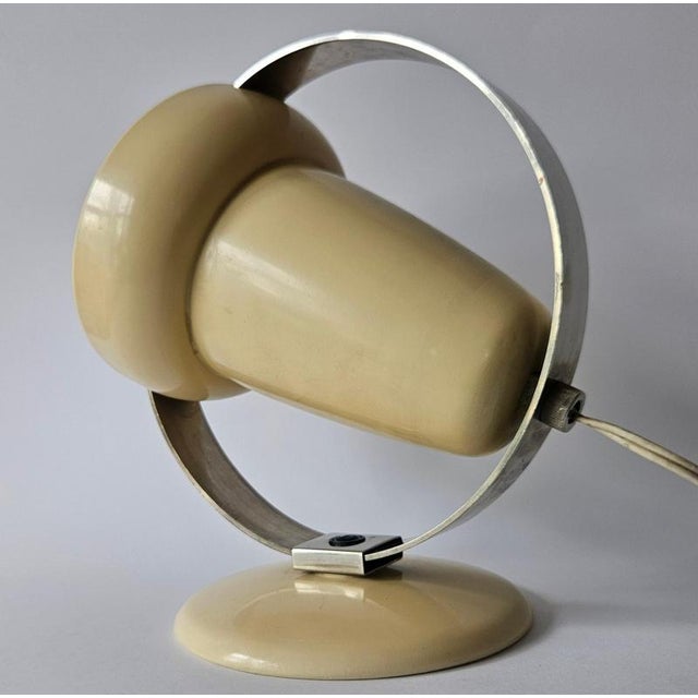 Metal Mid-Century Glass Table Lamp by Charlotte Perriand for Philips, Netherland, 1960s For Sale - Image 7 of 18