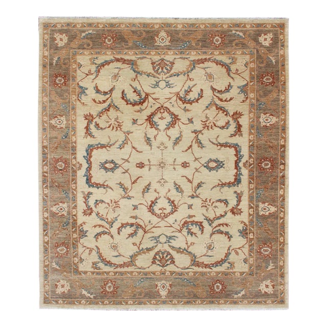Afghanistan Rug by Keivan Woven Arts in Muted Earthy Tones For Sale