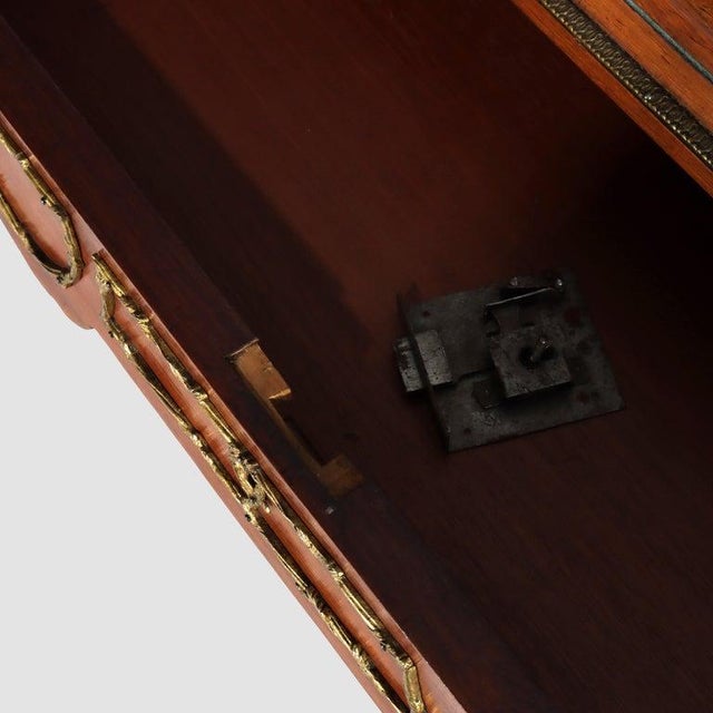 Late 19th Century French Vernis Martin Decorated Louis XIV Mahogany & Ormolu Lady’s Roll Top Desk For Sale - Image 12 of 18