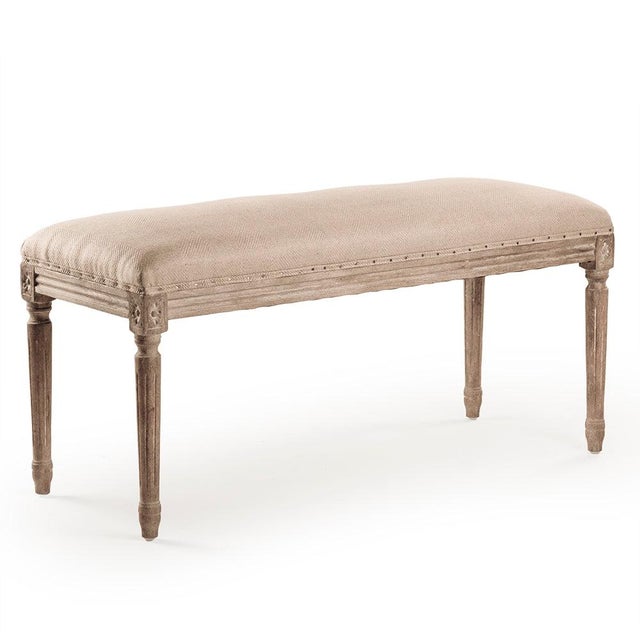 The Lille Bench is gorgeously styled as a delicate and elegant piece. This bench is comfortably upholstered in hemp linen...