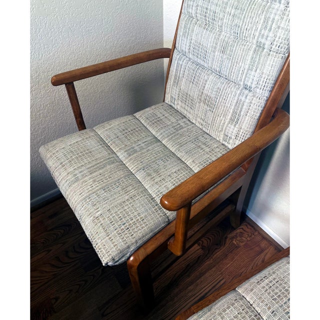 Mid-Century D-Scan Danish Modern Teak Framed Upholstered High Back Dining Chairs - Set 4 For Sale In Palm Springs - Image 6 of 13