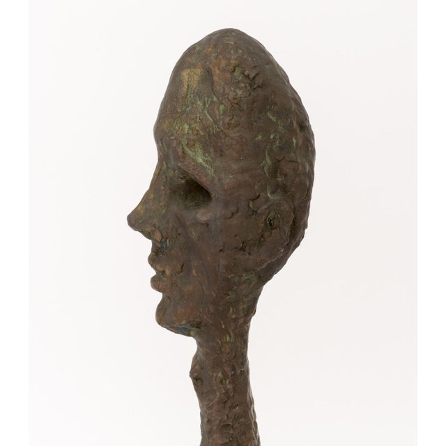 Metal Philip and Kelvin LaVerne Male Figure Bronze Bust For Sale - Image 7 of 12