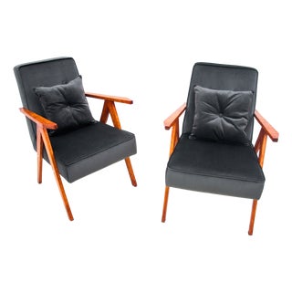 Armchair Set, Poland, 1960s, Set of 2 For Sale