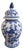 Late 20th Century Chinoiserie Large Blue and White Porcelain Ginger Jar For Sale
