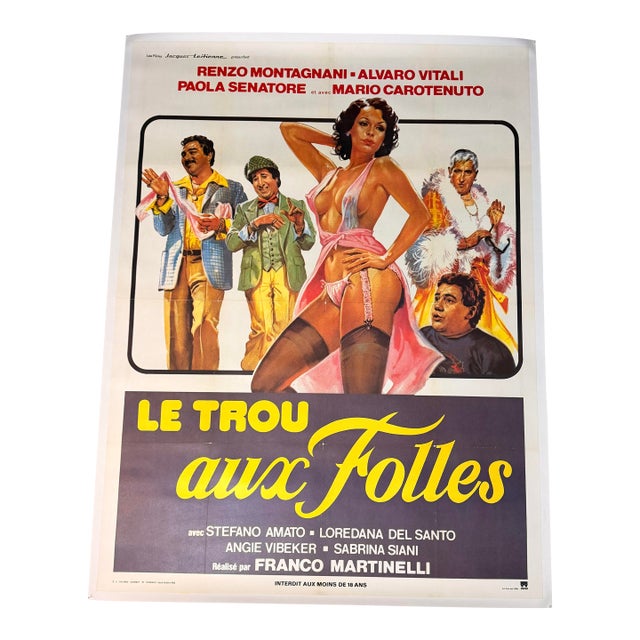 Le Trou Aux Folles, Hole of the Mad Queen's, Original Movie Poster, 1979 For Sale
