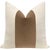 Beautiful pair of custom-made, natural linen pillows with a Nutmeg Designer Velvet center and solid natural linen reverse....
