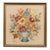 Crewel Hand Embroidered Floral Still Life For Sale