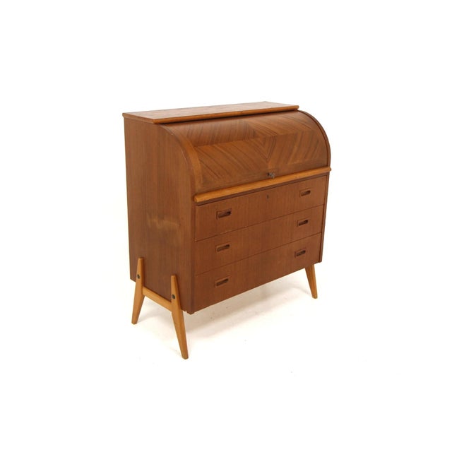 1950s Vintage Swedish Round Secretary, 1950s For Sale - Image 5 of 7