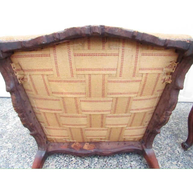 Pair or Antique French Louis XV Style Armchairs For Sale - Image 15 of 18