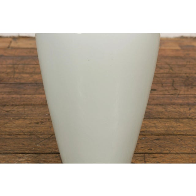 Vintage White Porcelain Vase with Lid For Sale - Image 11 of 12