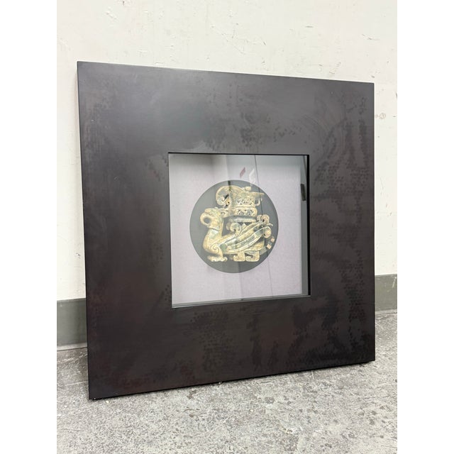 Chinese Green Jade “Vase on Phoenix” Shadowbox For Sale - Image 3 of 12