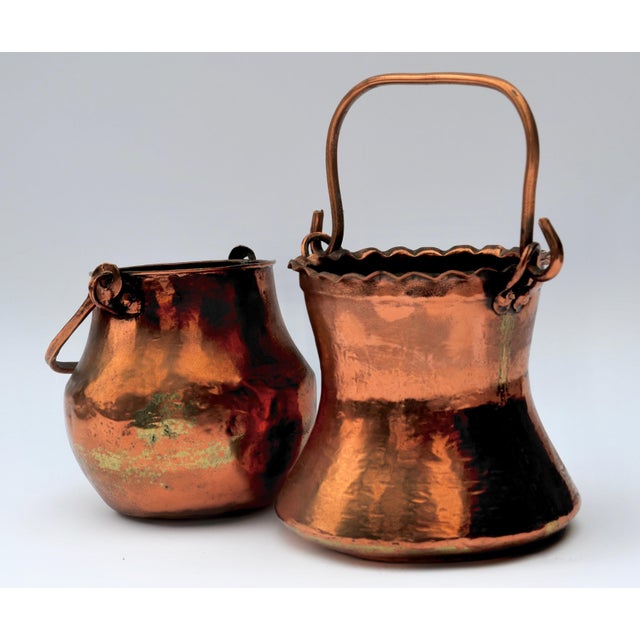 Vintage Turkish Hammered Copper Pots 2 Chairish