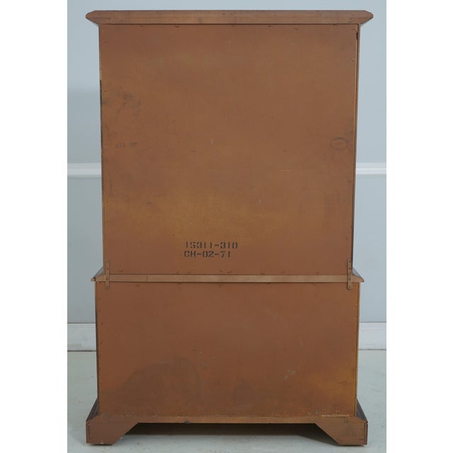 Thomasville Oak 6 Drawer High Chest For Sale - Image 14 of 16