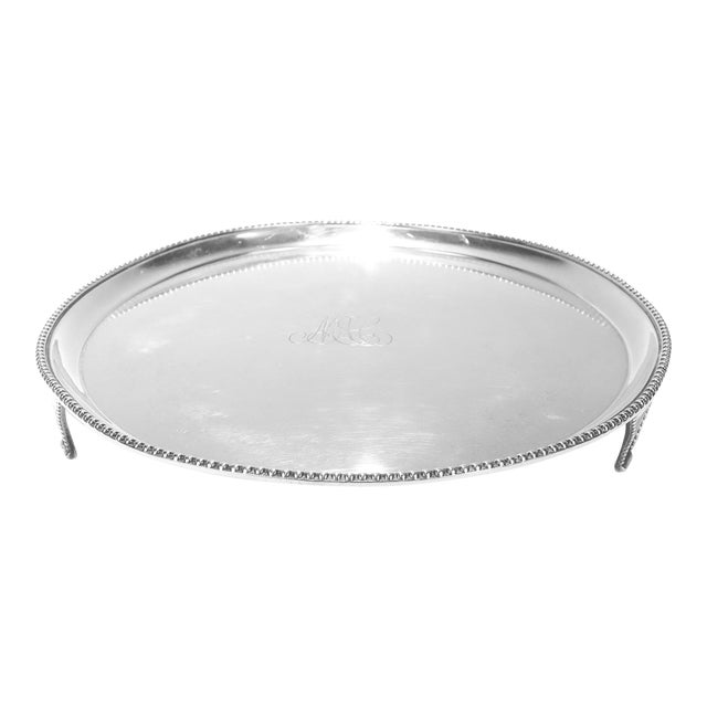 Antique John Targee 19th Century American Coin Silver Salver Marked It For Sale