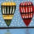 Folk Art Original Hot Air Balloon Painting on Board For Sale - Image 3 of 11