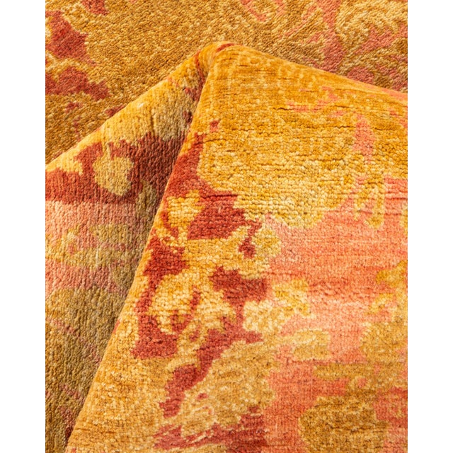 Textile Mogul Hand-Knotted Area Rug - Pink, 4' 2" x 6' 1" For Sale - Image 7 of 8