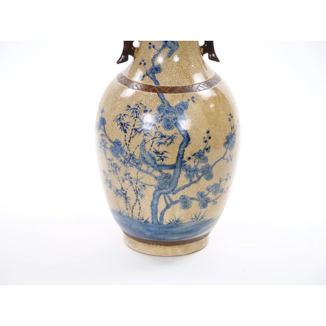 Chinese Blue and White Porcelain Decorative Vase With Phoenix Decoration For Sale In New York - Image 6 of 11