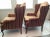 1960s 1960s Carved Wood & Upholstered Wing-Back Chairs With Ottoman - 3 Pieces For Sale - Image 5 of 12