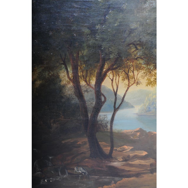 Romantic Artist, River Landscape, 19th Century, Oil Painting, Framed For Sale - Image 13 of 18