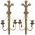 Wood Large Scale Italian Regency Style Giltwood Sconces - Tassels / Feathers - Pair For Sale - Image 7 of 7
