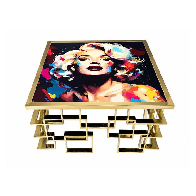 Marilyn Low Brass Table, 1980s For Sale - Image 4 of 4