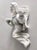 Wall Mounted White Glazed Ceramic Cherub Candleholder by Goldscheider, Austria, 1930s For Sale - Image 6 of 10