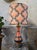 Large Antique Porcelain Lamp in Orange with Art Deco Shade For Sale - Image 3 of 14