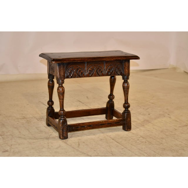 19th Century English Oak Joint Stool For Sale - Image 9 of 9