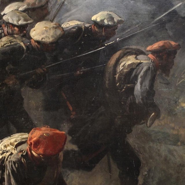 H.P., Great Battle of the 19th Century, 1880, Oil on Canvas For Sale - Image 14 of 16