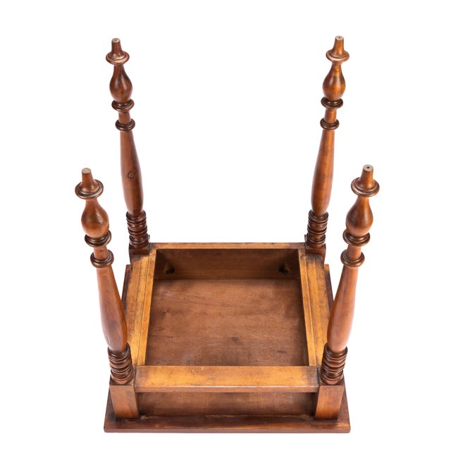 Upper Connecticut Valley Sheraton Curly Birch One-Drawer Stand, C. 1820 For Sale - Image 11 of 17