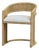 Contemporary Coastal Rattan Barrel Dining Chair For Sale