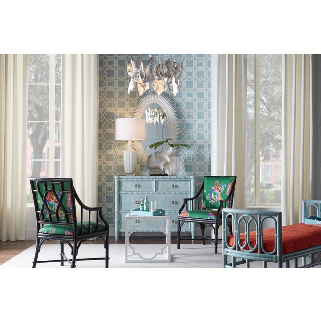 Traditional Borneo Chest, Blue For Sale - Image 3 of 5