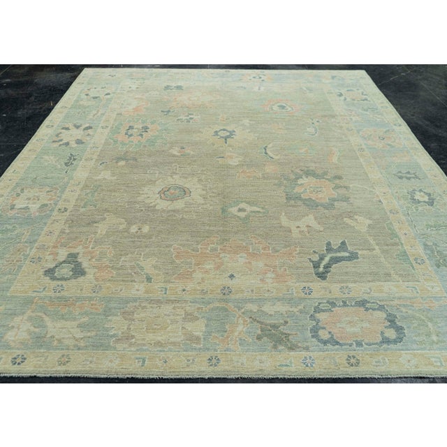 Early 21st Century Turkish Oushak Rug 8'4" x 10'6" #19392 For Sale - Image 5 of 8