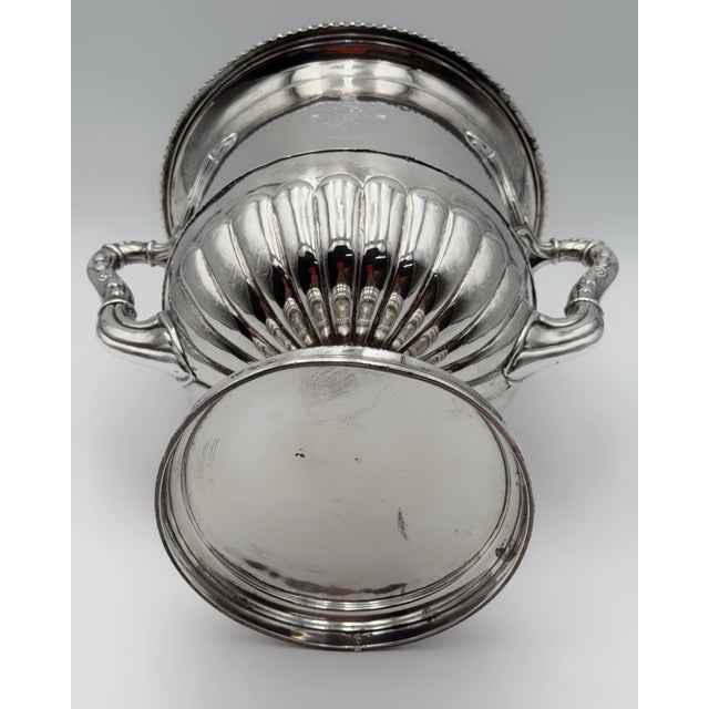 Early 19th Century Early 19th Century Regency English Sheffield Plate Armorial Wine Cooler, Manner of Matthew Boulton For Sale - Image 5 of 15