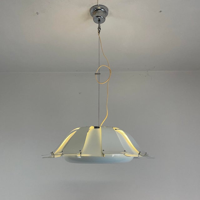 Metal White Pendant Lamp from Tronconi, Italy, 1970s For Sale - Image 7 of 18