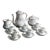 Porcelain Coffee Service from William Guerin and Co. Limoges, Late 19th Century, Set of 15 For Sale - Image 11 of 11