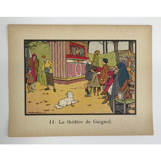 This illustration is representative of a genre widely used in early French educational publishing, particularly in primary...